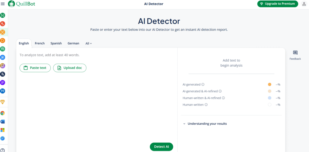 QuillBot AI Content Detector