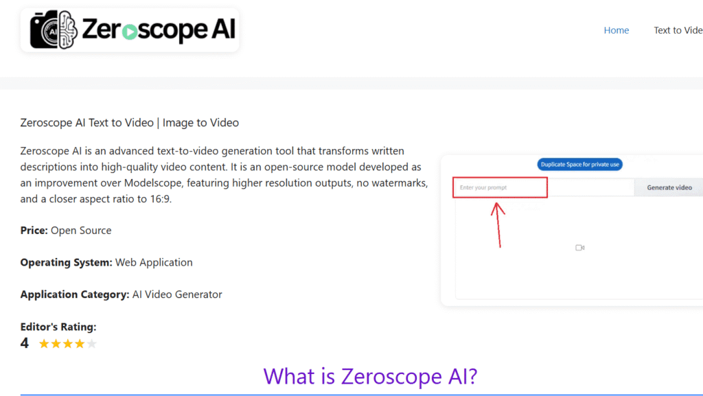 Zeroscope AI