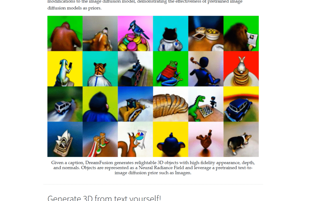 DreamFusion 3D